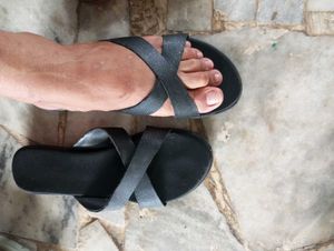 Black Leather Sandal