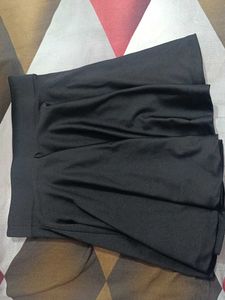 Cute A Line Black Mini Skirt