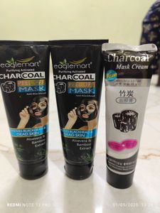 Pack Of 3 Charcol Peeloff Mask+Cream Mask