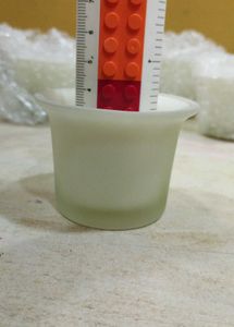 White Glass Candle Holder