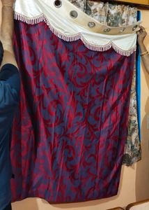 Bright Maroon Red Colour Curtains - Parda