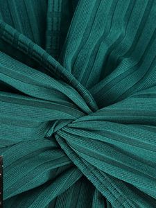 Ribbed Twist Detail Long Sleeve Bodycon Dress