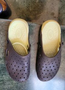 Brown and Cream Clogs