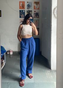 Blue Linen Pants