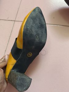 Yellow Patent Leather Heels