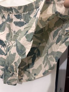 Beach Leafy Loose Fit Shorts, Waist- 30