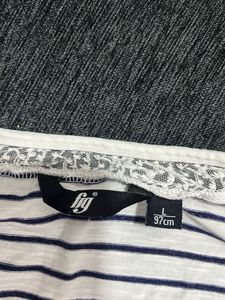 Combo-Chic Striped Tunic Top with Lace Detail