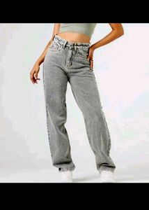 Zara Straight Fit Grey Denim