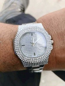 Silver Stainless Steel Men Analog Watch