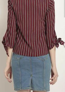 Striped Bardot Top