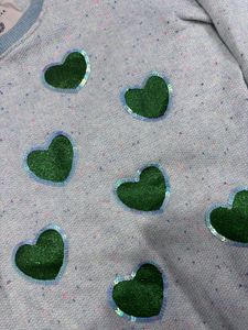 Cute Green Heart Sweatshirt