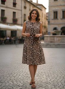 leopard Print Midi Dress
