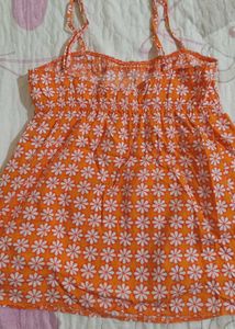 Orange Y2k Top