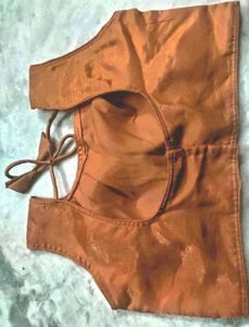 Orange Colour Tissue Blouse