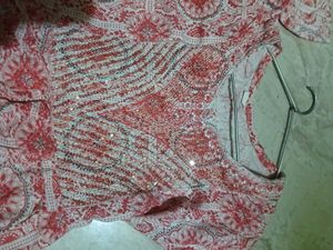 Pink &amp; White Patterned Dress