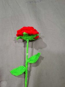 Crochet Red 7 rose bouque