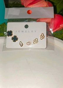 Earrings Set - Floral &amp; Geometric
