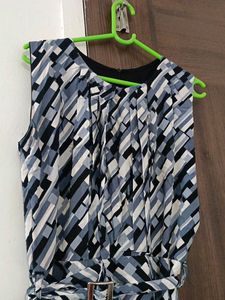 Abstract Print Maxi Dress