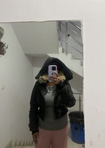 Maroon Hooded Coat and crop jacket COMBOOOO