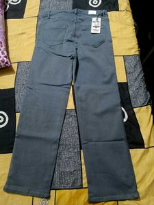 Grey Wide Leg Jeans