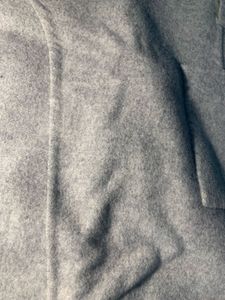Gray Wool Blend Pencil Skirt
