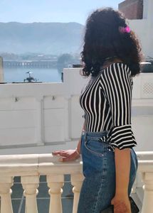 Striped Bell Sleeve Top