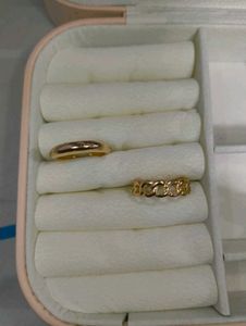 Gold Tone Rings - Set of 2