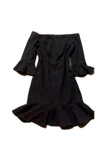 Black off shoulder dress