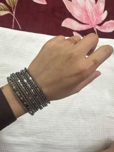 Silver Tone Bangle Bracelet Set