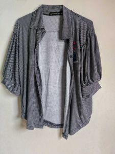 Black And White Checks Casual Wear Shirt