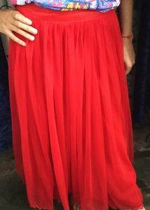 Red Coloured Elegant Skirt