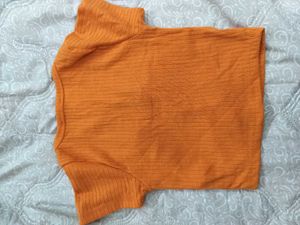 Zara Orange Crop Top