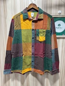 BDG Vintage Wash Plaid Pattern Flannel Shirt