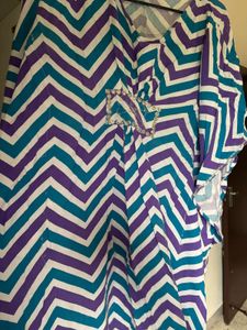 Colorful Chevron Print Kaftan