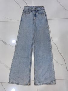 wide leg jeans high waisted light denim