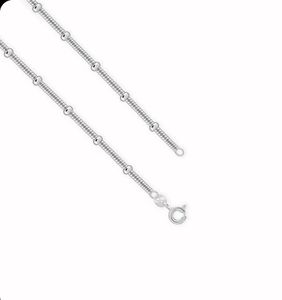 Silver Beaded Snake Chain