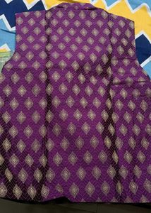 Unused New SOJANYA purple &amp; Golden Nehru Jacket