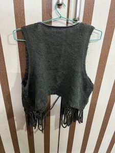 Crochet Fringe Vest
