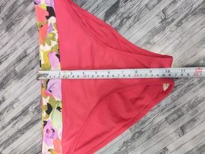 Coral Floral Bikini Bottom 🧡