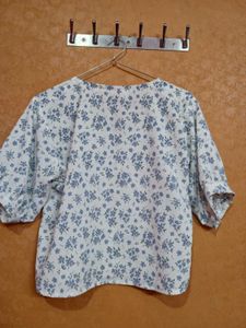 Floral Print Button-Up Top