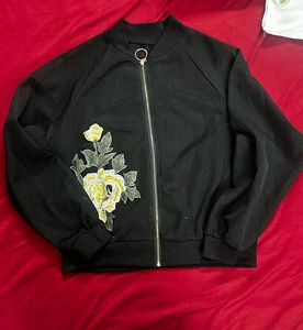 Black Mesh Bomber Jacket