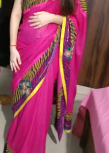 Pink saree
