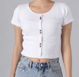 Fairiano Casual Short Sleeve Solid Women White Top