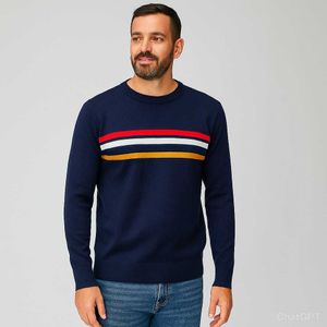 Striped Navy Blue Sweater