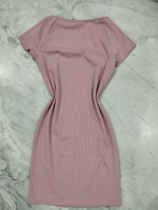 H&amp;M Pink Ribbed Bodycon Dress