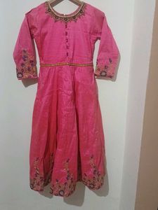 Pink Embroidered Kurta
