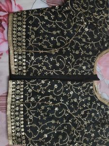 Embroidered Black Blouse
