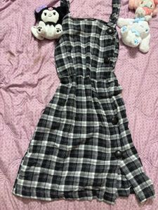 Plaid Button Dress