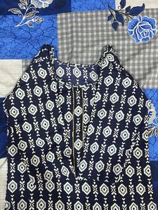 Printed Blue Kurta