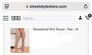 Geometric Checked Straight Trouser